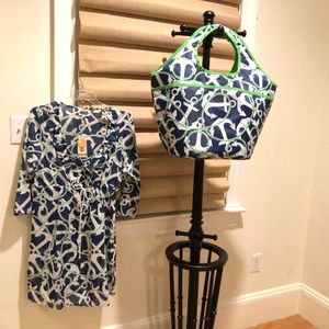 Mud Pie Tunic Cover up with matching Tote